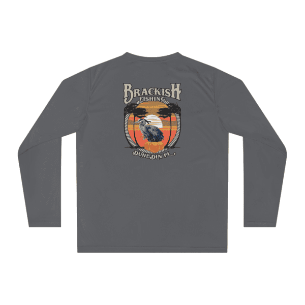 A Sweatshirt in Grey Color With Backlash Fishing Logo